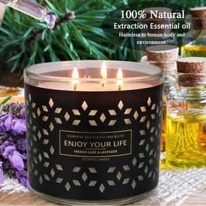 Aromatherapy 3 Wick 100% Soy All-Natural Candle
